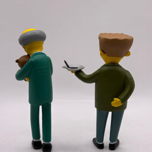 Mr Burns & Smithers - The Simpsons Greetings From Springfield Figures Rare 2007 FRENLY BRICKS - Open 7 Days