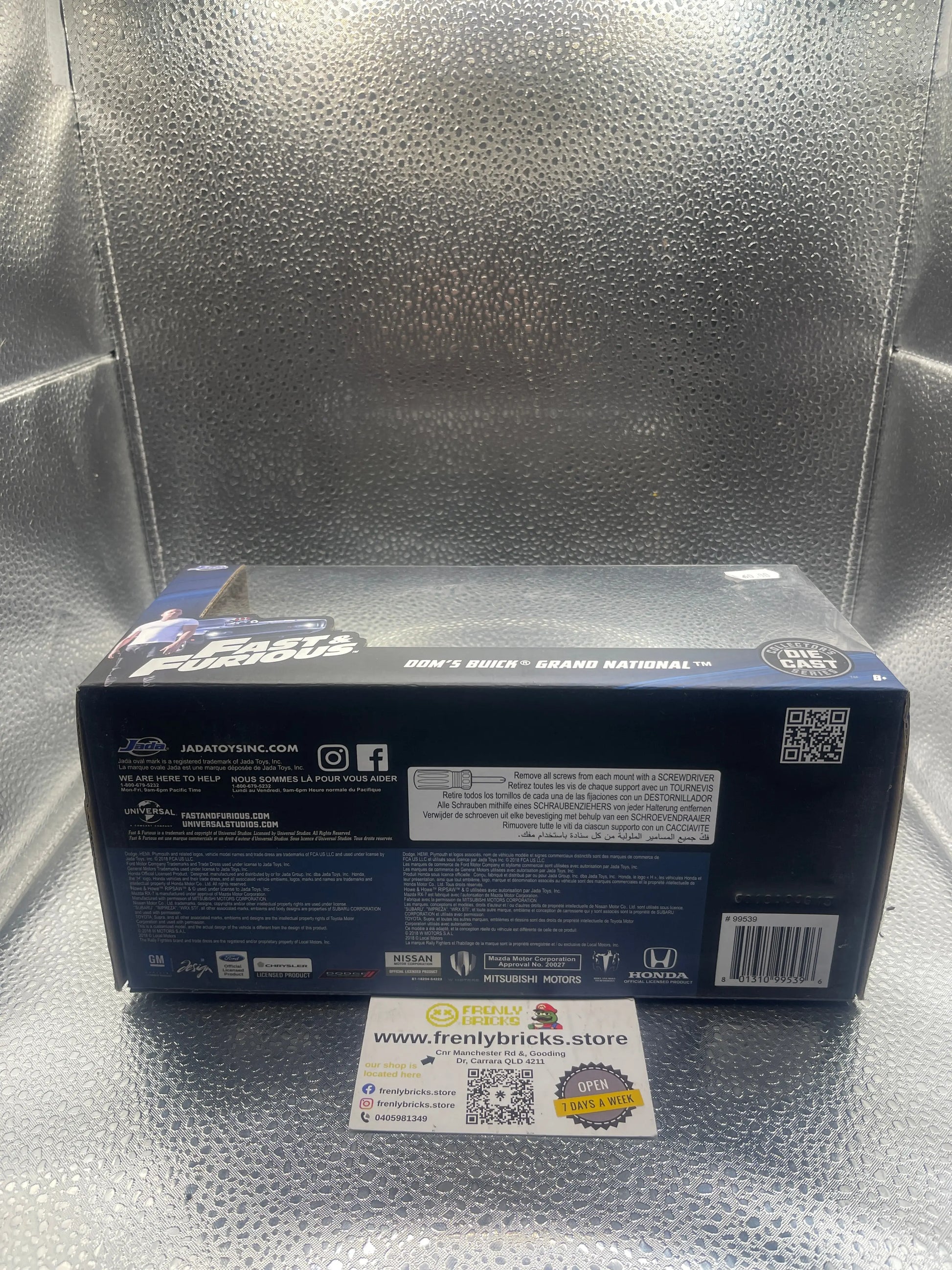 Jada Fast & Furious Dom’s Buick Grand National Black 99539 Diecast Model FRENLY BRICKS - Open 7 Days
