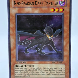 YUGIOH NEO-SPACIAN DARK PANTHER SUPER RARE POTD-EN005 1ST ED NM FRENLY BRICKS - Open 7 Days