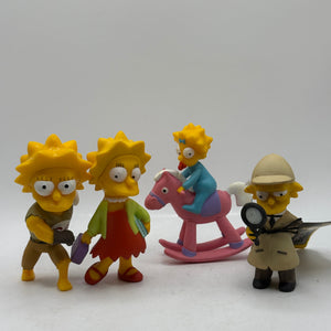 The Simpsons 2006 Maggie & Lisa Action Figures Lot x 4 FRENLY BRICKS - Open 7 Days