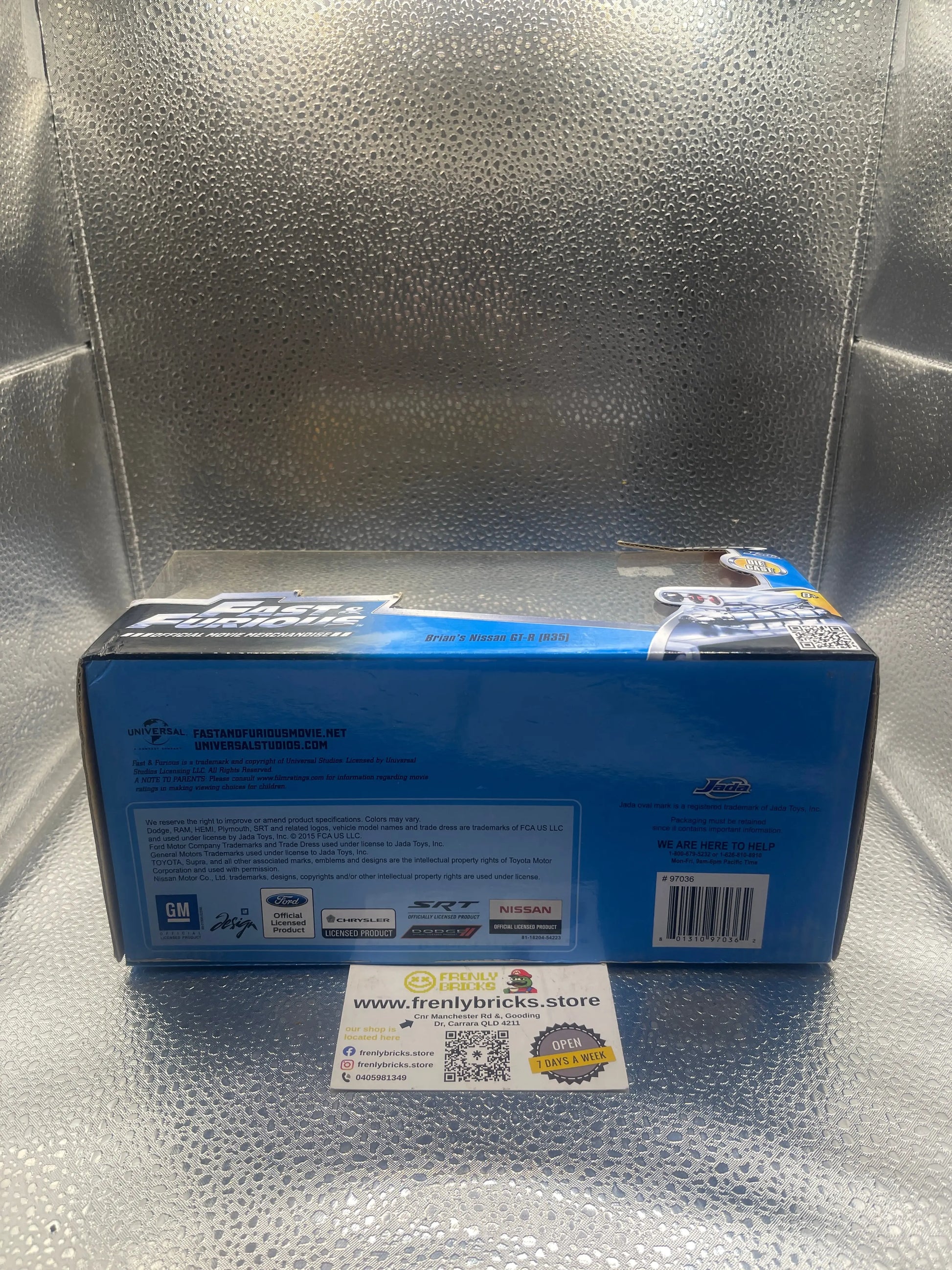 Fast & Furious Brian's Nissan GT-R R35 Furious7 Jada Toys 2015 FRENLY BRICKS - Open 7 Days