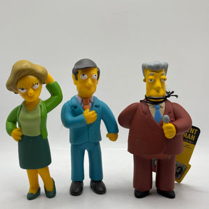 The Simpsons 2005 Action Figure Lot x 3 Principle Skinner, Kent Brockman FRENLY BRICKS - Open 7 Days