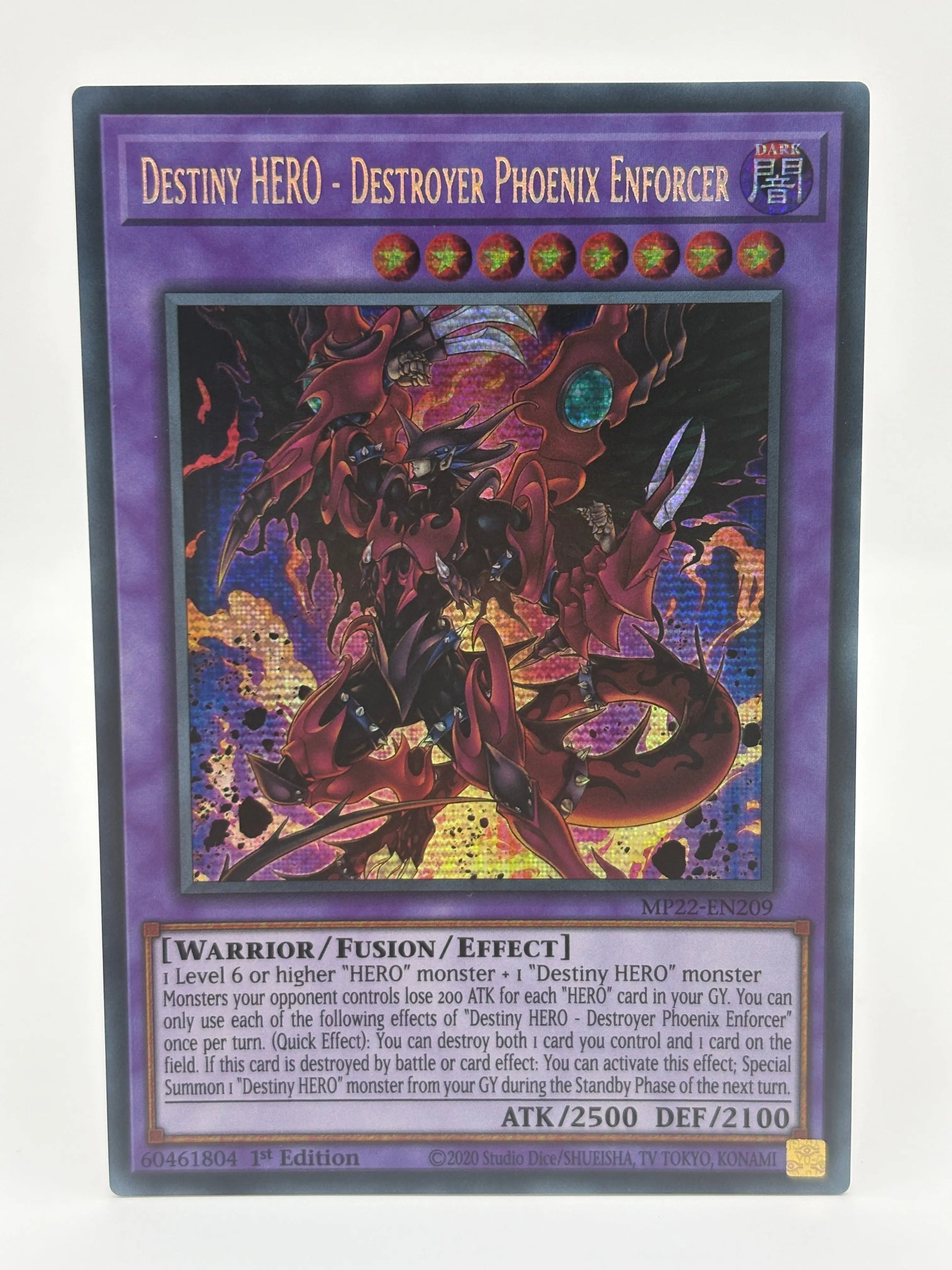 Yu-Gi-Oh! Destiny HERO - Destroyer Phoenix Enforcer MP22-EN209 Prismatic Secret NM FRENLY BRICKS - Open 7 Days
