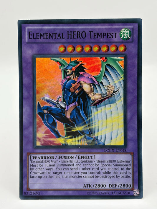 LCGX-EN048 Elemental Hero Tempest Super Rare 1st Edition NM Yugioh Card FRENLY BRICKS - Open 7 Days