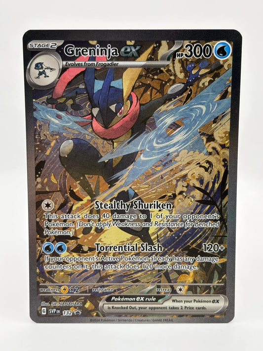 Greninja EX SVP132 Promo Card Holo - Frogadier and Froakie Cosmo Foil NM FRENLY BRICKS - Open 7 Days