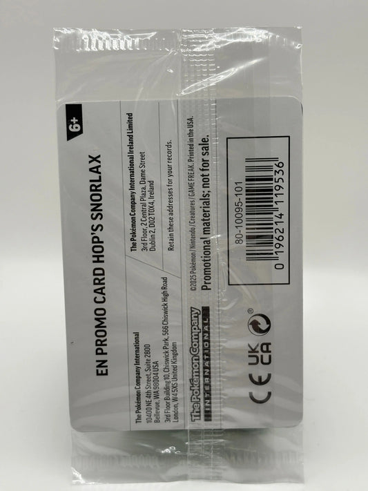 Hop's Snorlax 117/159 EB Games-Stamped Promo - Pokemon Card Sealed FRENLY BRICKS - Open 7 Days