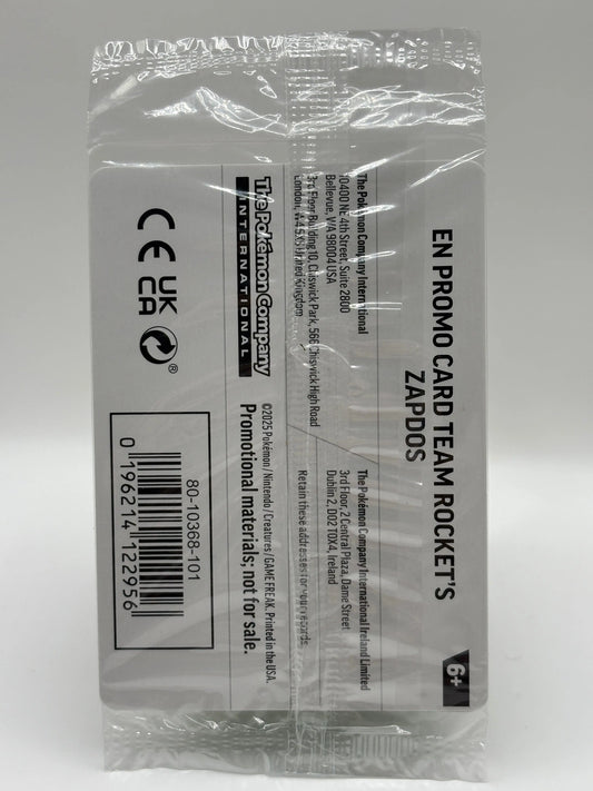 EB Games Team Rocket’s Zapdos 070/182 Destined Rivals Stamped Promo SEALED FRENLY BRICKS - Open 7 Days