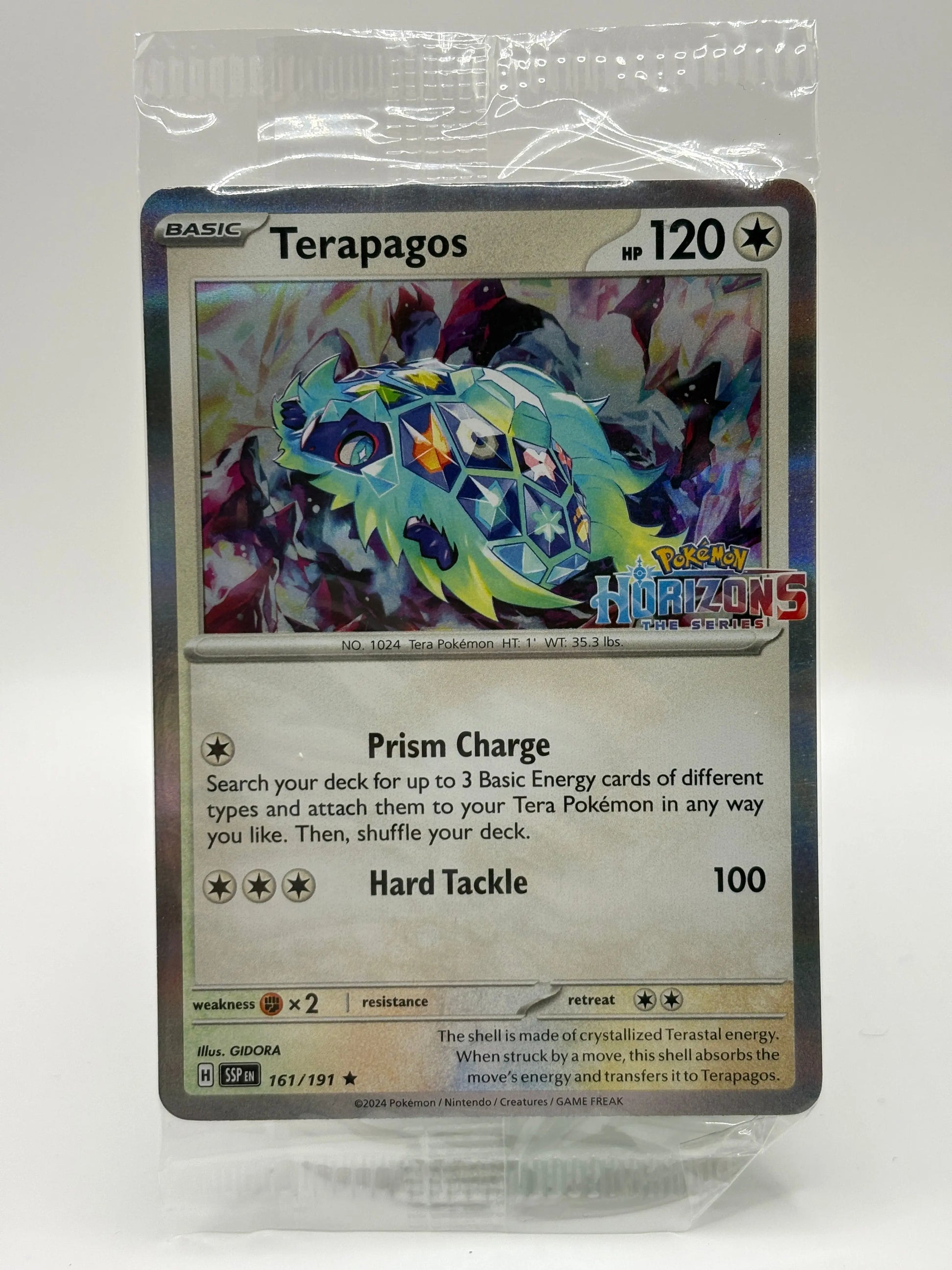 Pokemon TCG Terapagos 161/191 Horizons Promo Stamp Sealed FRENLY BRICKS - Open 7 Days