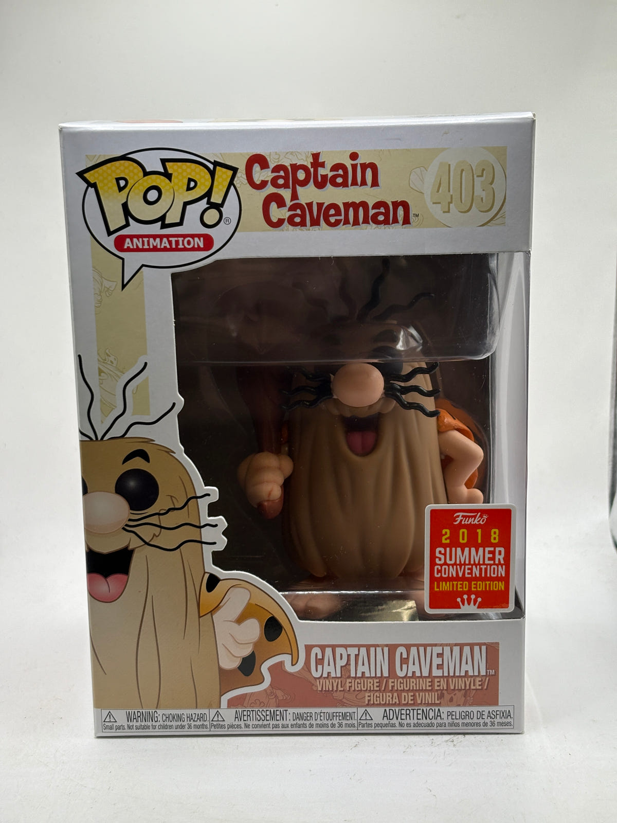 Funko POP! Animation Captain Caveman #403 Captain Caveman 2018 Summer Limited image 1