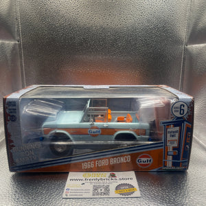 Greenlight Gulf 1966 Ford Bronco 1/24 FRENLY BRICKS - Open 7 Days