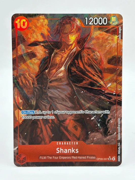 One Piece Card Game CCG TCG Shanks OP06-007 SR Super Alt Art Pack Fresh English NM FRENLY BRICKS - Open 7 Days