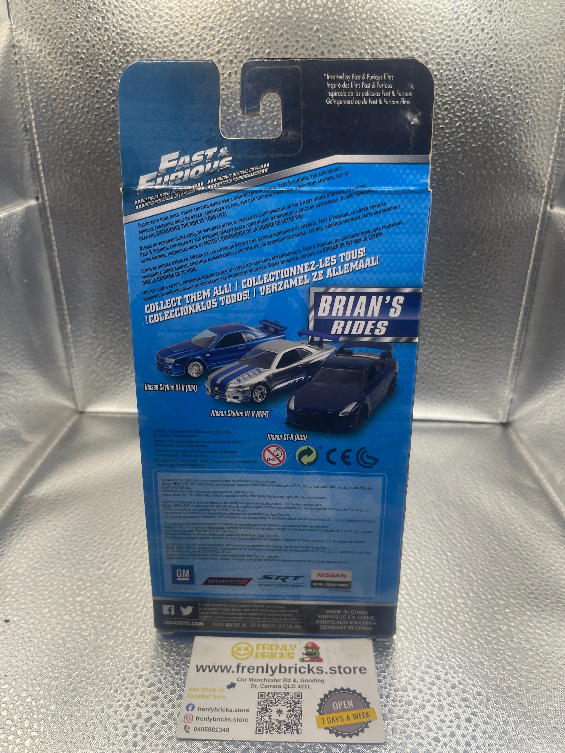 Fast & Furious 3 Pack Dodge Charger R/T Chevelle SS Dom’s Rides DieCast Car Jada FRENLY BRICKS - Open 7 Days