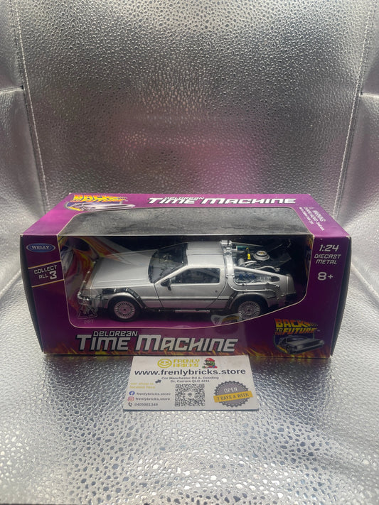 WELLY 22443w Delorean Back to The Future Time Machine Diecast 1:24 FRENLY BRICKS - Open 7 Days