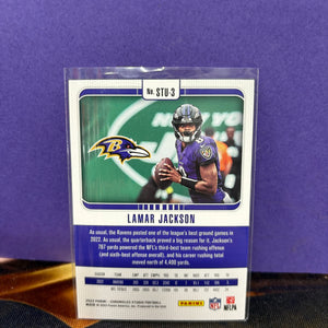 2022 Chronicles Studio Pink #STU-3 Lamar Jackson /199 - Baltimore Ravens FRENLY BRICKS - Open 7 Days