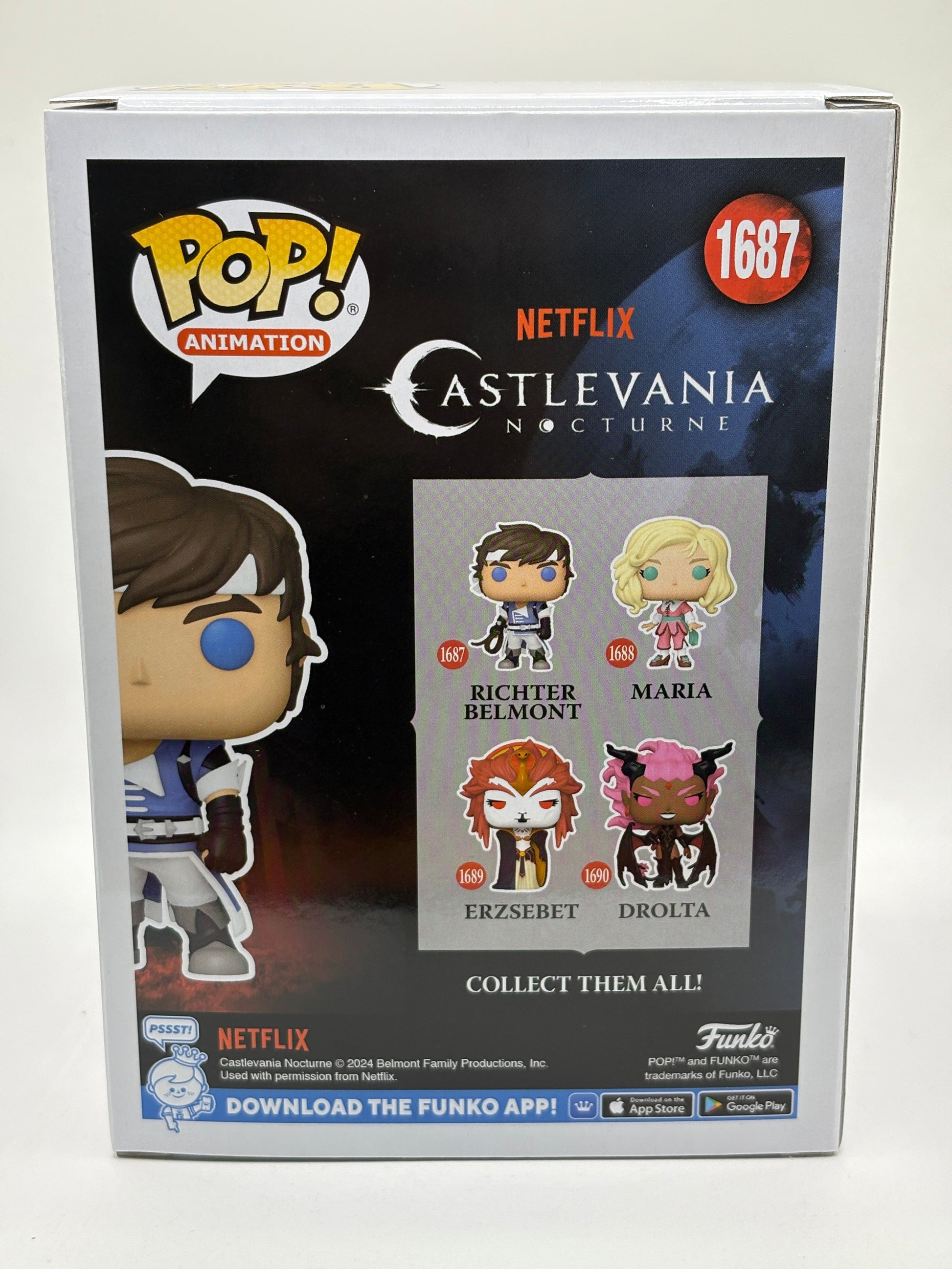 Funko POP! Animation Castlevania Nocturne #1687 Richter Belmont FRENLY BRICKS - Open 7 Days