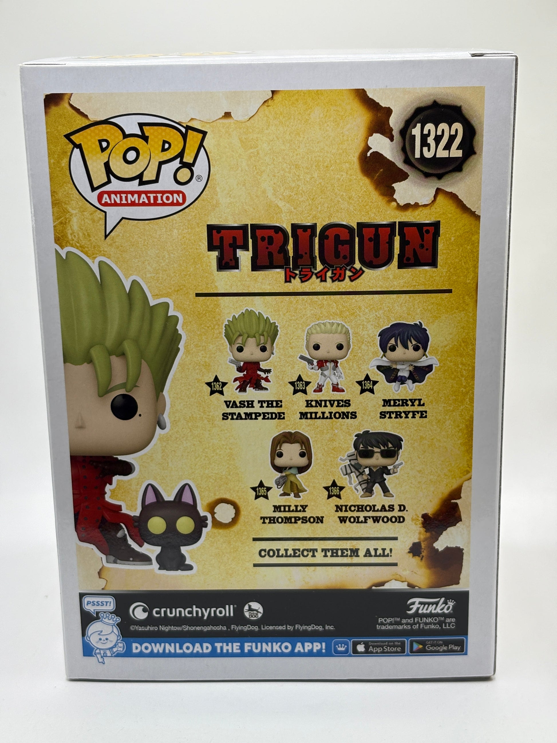 Funko POP! Animation Trigun #1322 Vash with Kuroneko Crunchyroll Store Exclusive FRENLY BRICKS - Open 7 Days