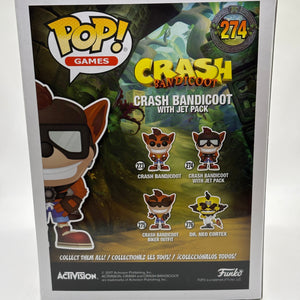 Funko POP! Games Crash Bandicoot #274 Crash Bandicoot with Jet Pack FRENLY BRICKS - Open 7 Days