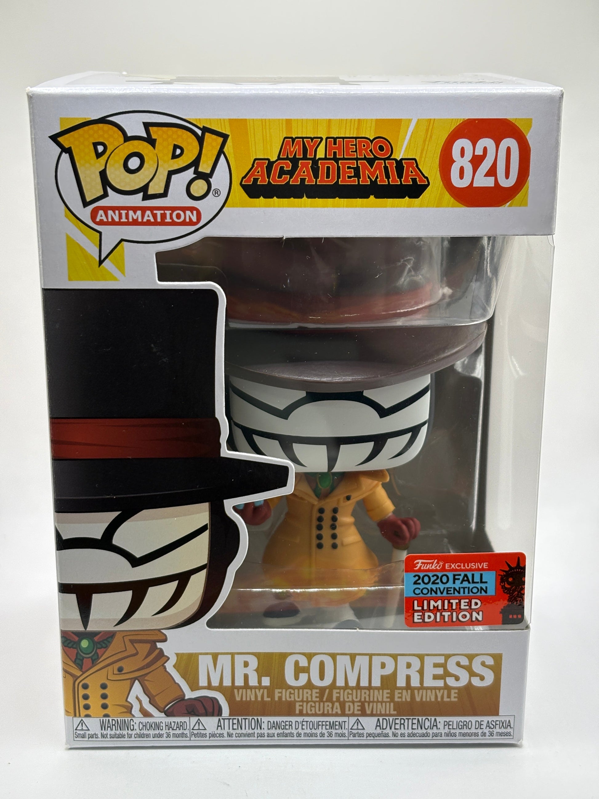 Funko POP! Animation My Hero Academia #820 Mr. Compress 2020 Fall Convention FRENLY BRICKS - Open 7 Days