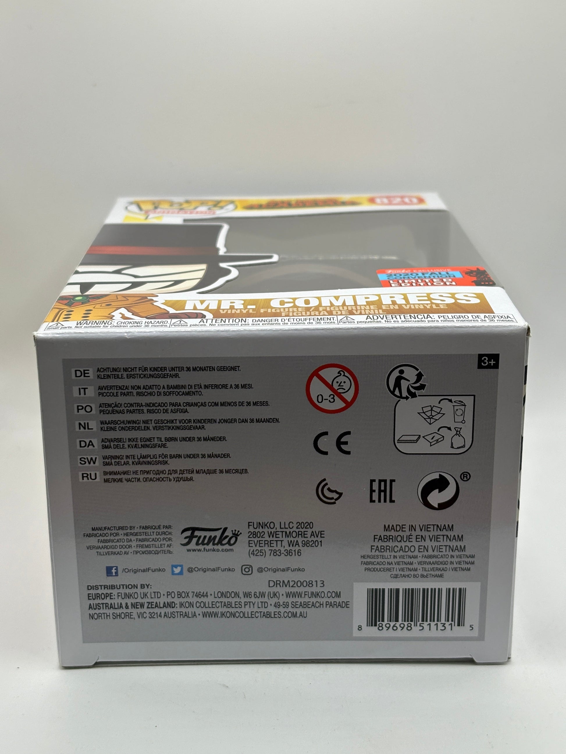 Funko POP! Animation My Hero Academia #820 Mr. Compress 2020 Fall Convention FRENLY BRICKS - Open 7 Days