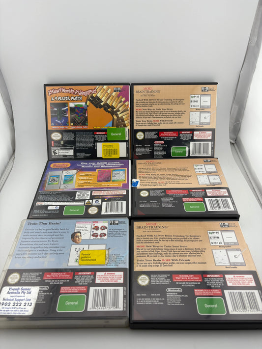 Nintendo DS Video Game Lot - Brain Training / Jenga / Puzzler + more (3) FRENLY BRICKS - Open 7 Days