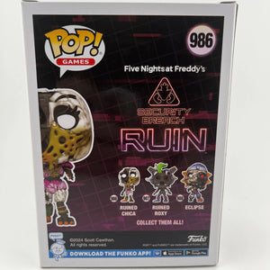 Funko POP! Games Five Nights at Freddy's Security Breach Ruin Ruined Chica #986 FRENLY BRICKS - Open 7 Days