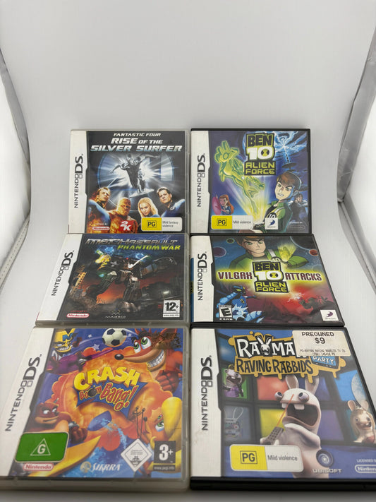 Nintendo DS Video Game Lot - Ben 10 Alien Force / Crash Bandicoot & More! (4) FRENLY BRICKS - Open 7 Days