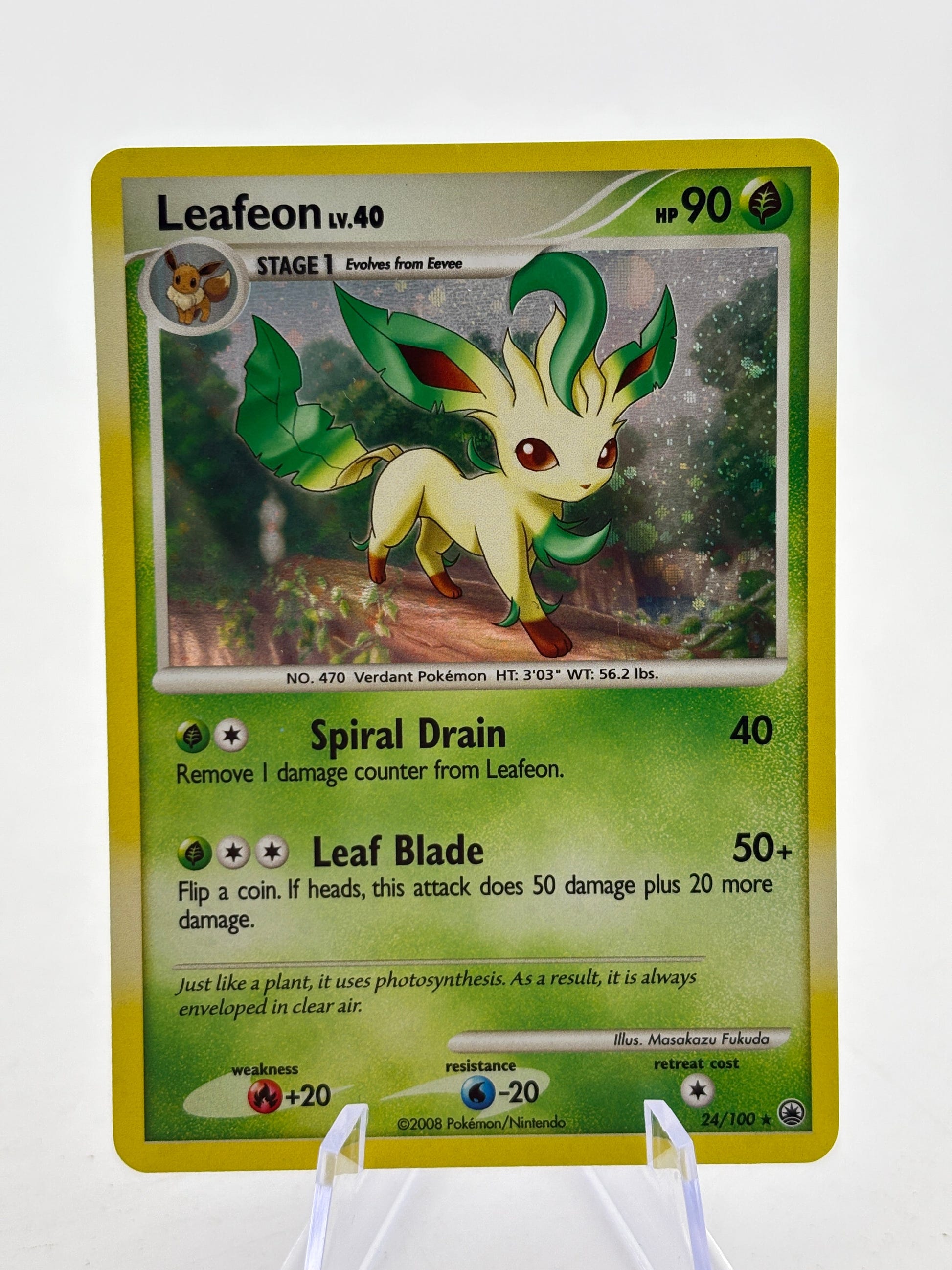 Pokémon TCG Leafeon Majestic Dawn 24/100 Holo Rare LP FRENLY BRICKS - Open 7 Days image 1