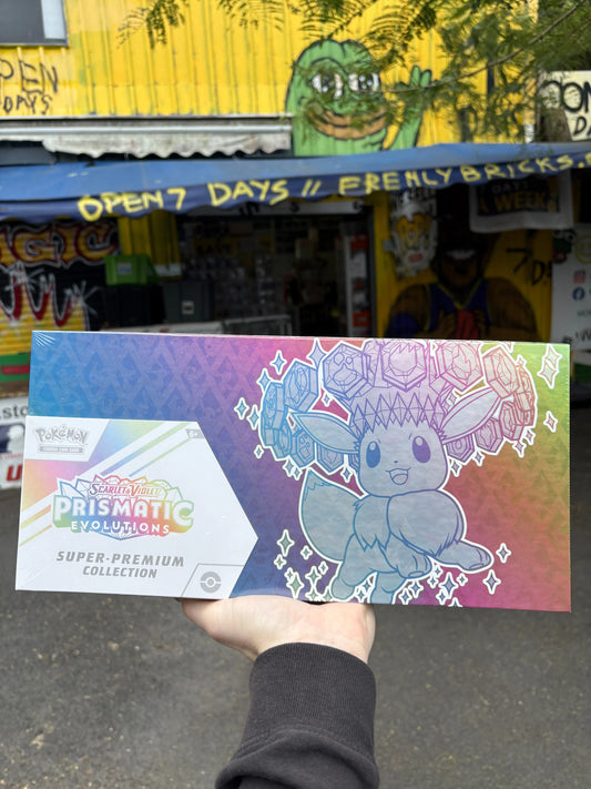 Pokemon Scarlet & Violet Prismatic Evolutions Super - Premium Collection SEALED FRENLY BRICKS - Open 7 Days