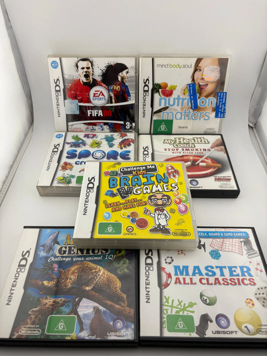 Nintendo DS Video Game Lot - Fifa / Master All Classics / Spore + more (7) FRENLY BRICKS - Open 7 Days