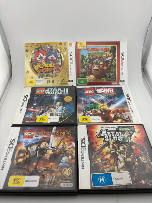 Nintendo 3DS & DS Game Lot - Lego SW / Metal Slug & Lego LOTR DS CASE ONLY FRENLY BRICKS - Open 7 Days