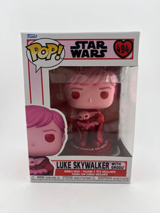 Funko POP! Vinyl Star Wars Valentine's Day Pink Luke Skywalker with Grogu #494
