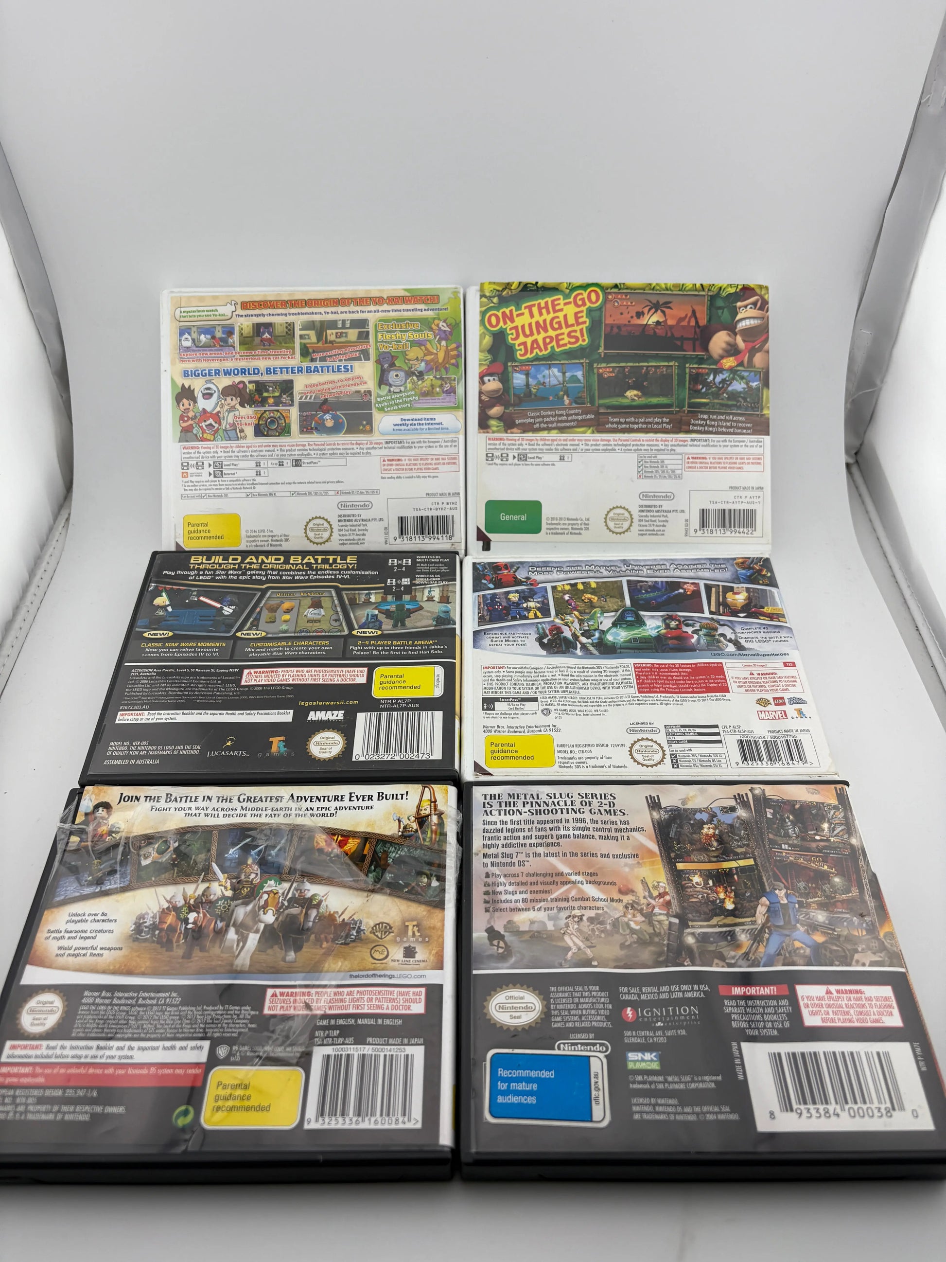 Nintendo 3DS & DS Game Lot - Lego SW / Metal Slug & Lego LOTR DS CASE ONLY FRENLY BRICKS - Open 7 Days
