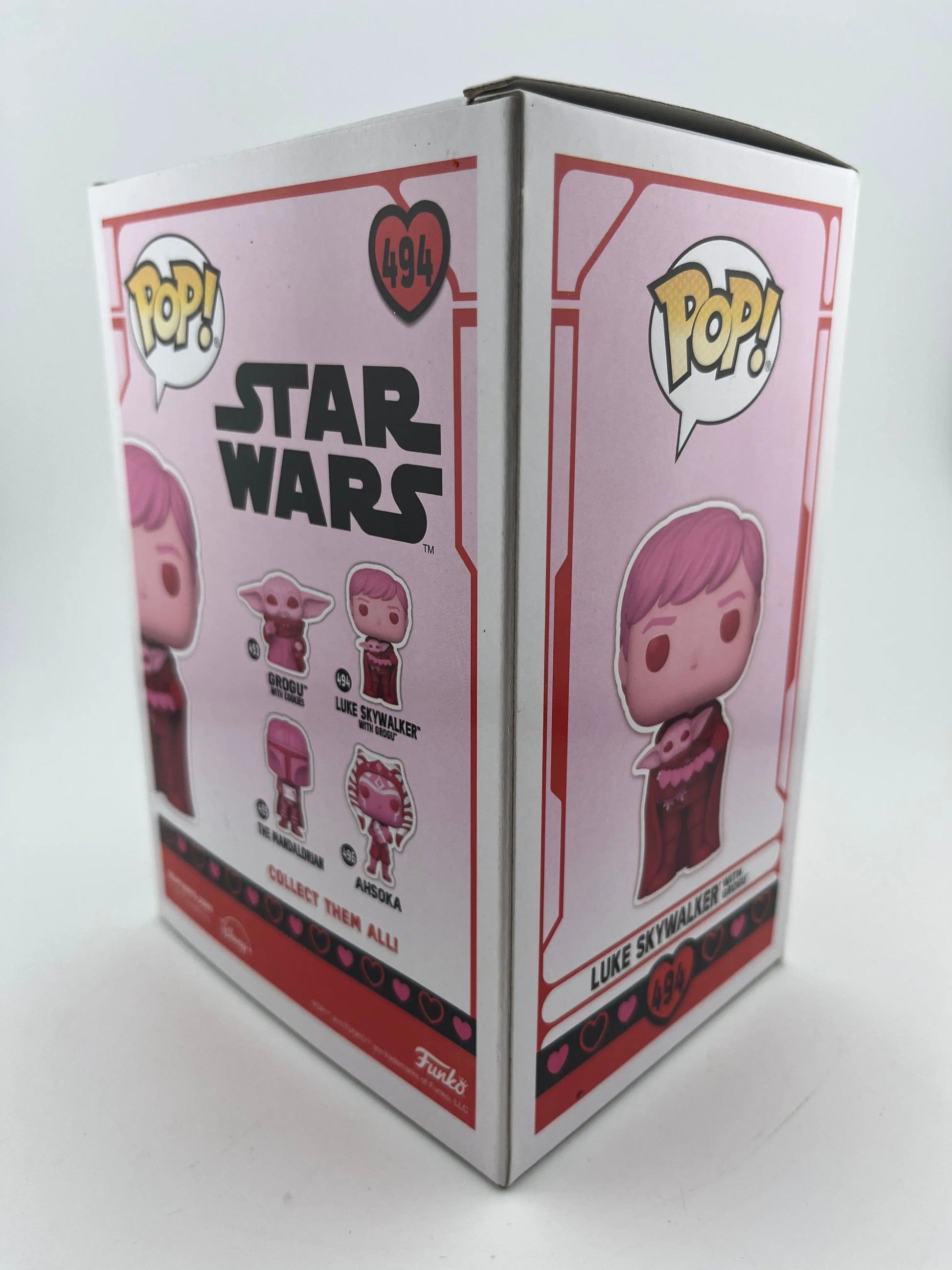 Funko POP! Vinyl Star Wars Valentine's Day Pink Luke Skywalker with Grogu #494 FRENLY BRICKS - Open 7 Days