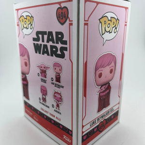 Funko POP! Vinyl Star Wars Valentine's Day Pink Luke Skywalker with Grogu #494 FRENLY BRICKS - Open 7 Days