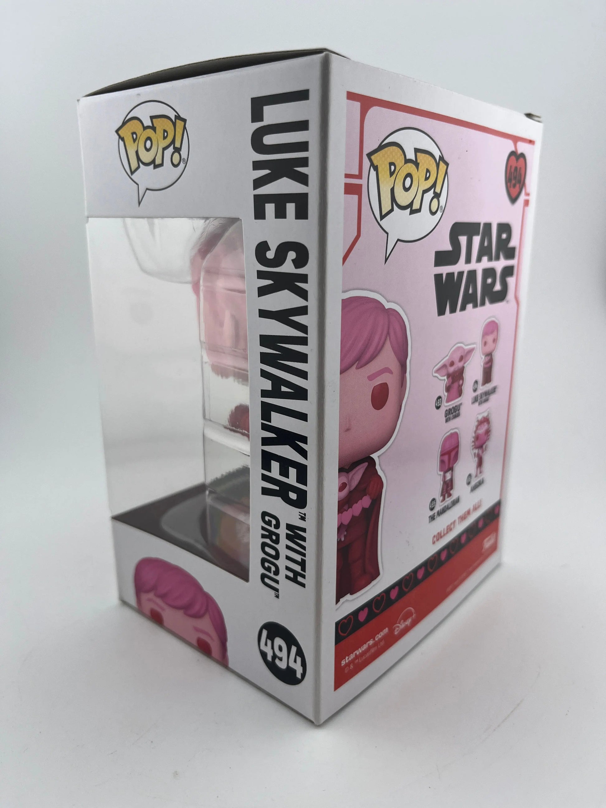 Funko POP! Vinyl Star Wars Valentine's Day Pink Luke Skywalker with Grogu #494 FRENLY BRICKS - Open 7 Days