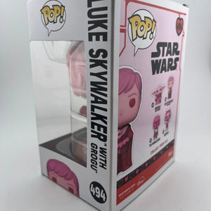 Funko POP! Vinyl Star Wars Valentine's Day Pink Luke Skywalker with Grogu #494 FRENLY BRICKS - Open 7 Days