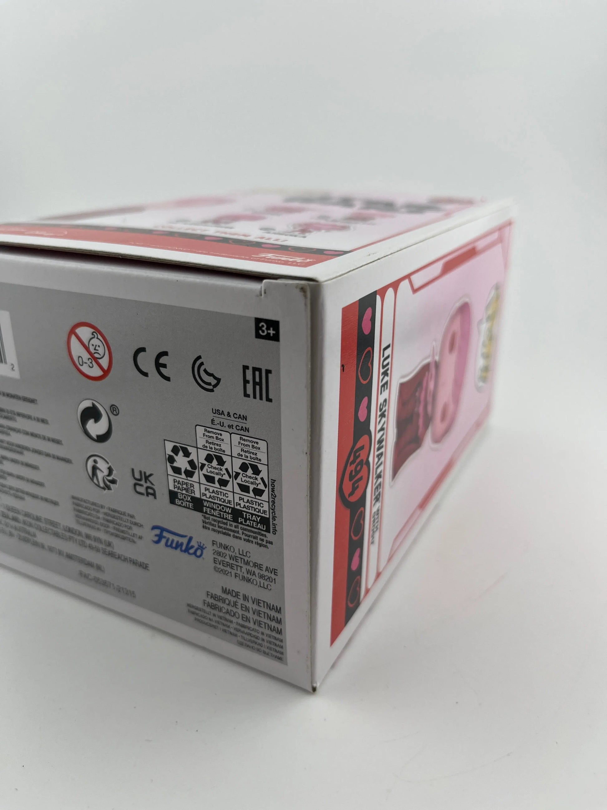 Funko POP! Vinyl Star Wars Valentine's Day Pink Luke Skywalker with Grogu #494 FRENLY BRICKS - Open 7 Days