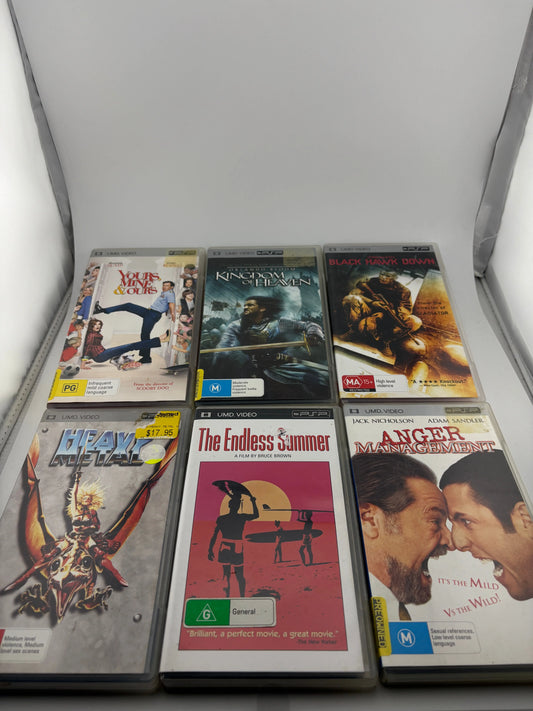 PSP PlayStation UMD Video Movie Lot 3 - Endless Summer / Black Hawk Down + more FRENLY BRICKS - Open 7 Days