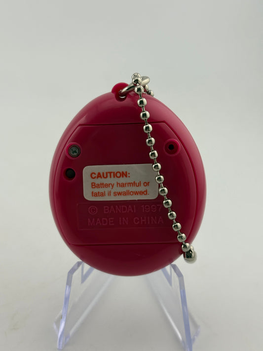 Tamagotchi V1 Virtual Pet Red Clock 1996 FRENLY BRICKS - Open 7 Days