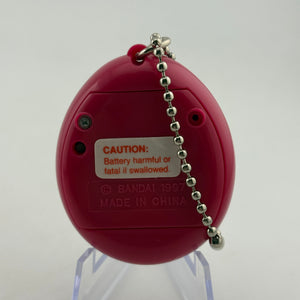 Tamagotchi V1 Virtual Pet Red Clock 1996 FRENLY BRICKS - Open 7 Days