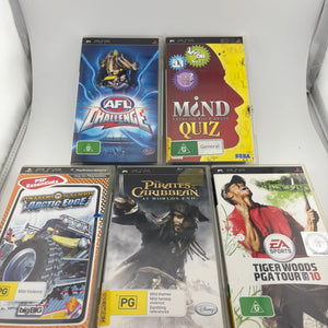 PSP PlayStation Video Game Lot 4 - AFL Challenge / Disney Pirates + More FRENLY BRICKS - Open 7 Days
