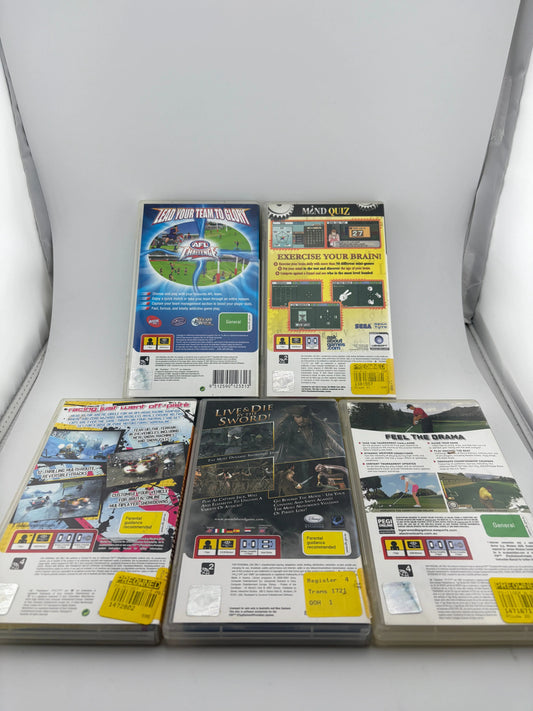 PSP PlayStation Video Game Lot 4 - AFL Challenge / Disney Pirates + More FRENLY BRICKS - Open 7 Days