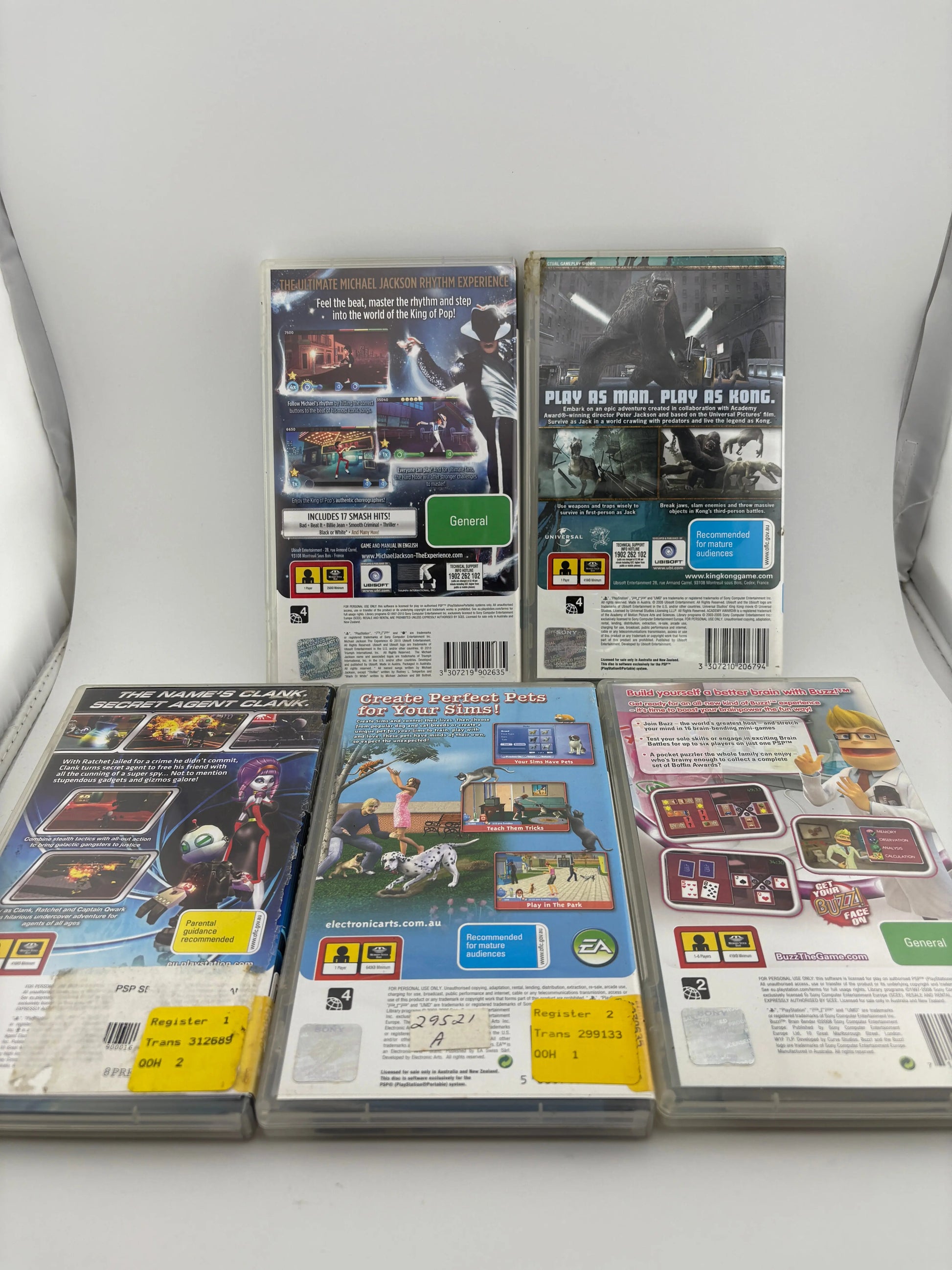 PSP PlayStation Video Game Lot 5 - King Kong / Sims + More FRENLY BRICKS - Open 7 Days