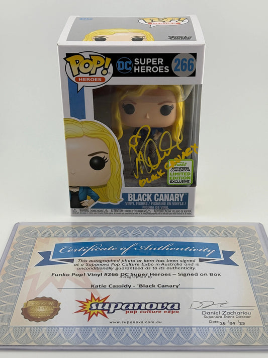 Funko POP! Heroes #266 Black Canary - Signed by Katie Cassidy w/ COA FRENLY BRICKS - Open 7 Days