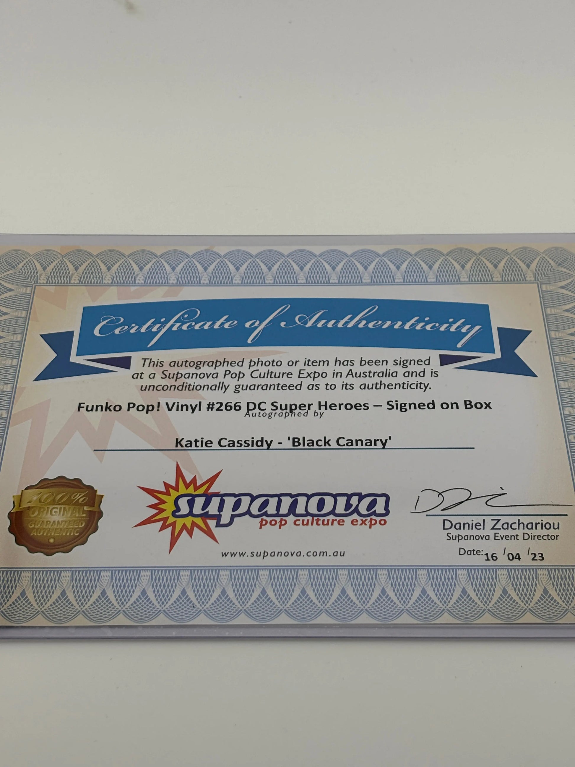 Funko POP! Heroes #266 Black Canary - Signed by Katie Cassidy w/ COA FRENLY BRICKS - Open 7 Days