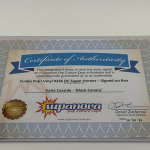 Funko POP! Heroes #266 Black Canary - Signed by Katie Cassidy w/ COA FRENLY BRICKS - Open 7 Days