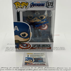 Funko POP! Avengers #573 Captain America Signed by Chris Evans w/ COA FRENLY BRICKS - Open 7 Days
