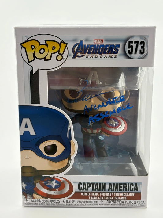 Funko POP! Avengers #573 Captain America Signed by Chris Evans w/ COA FRENLY BRICKS - Open 7 Days