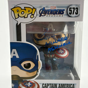 Funko POP! Avengers #573 Captain America Signed by Chris Evans w/ COA FRENLY BRICKS - Open 7 Days