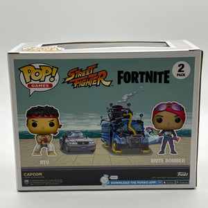 Funko POP! Games Street Fighter Fortnite Ryu & Brite Bomber 2 Pack FRENLY BRICKS - Open 7 Days